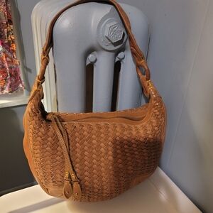Cole Haan Leather Village Weave Shoulder Bag